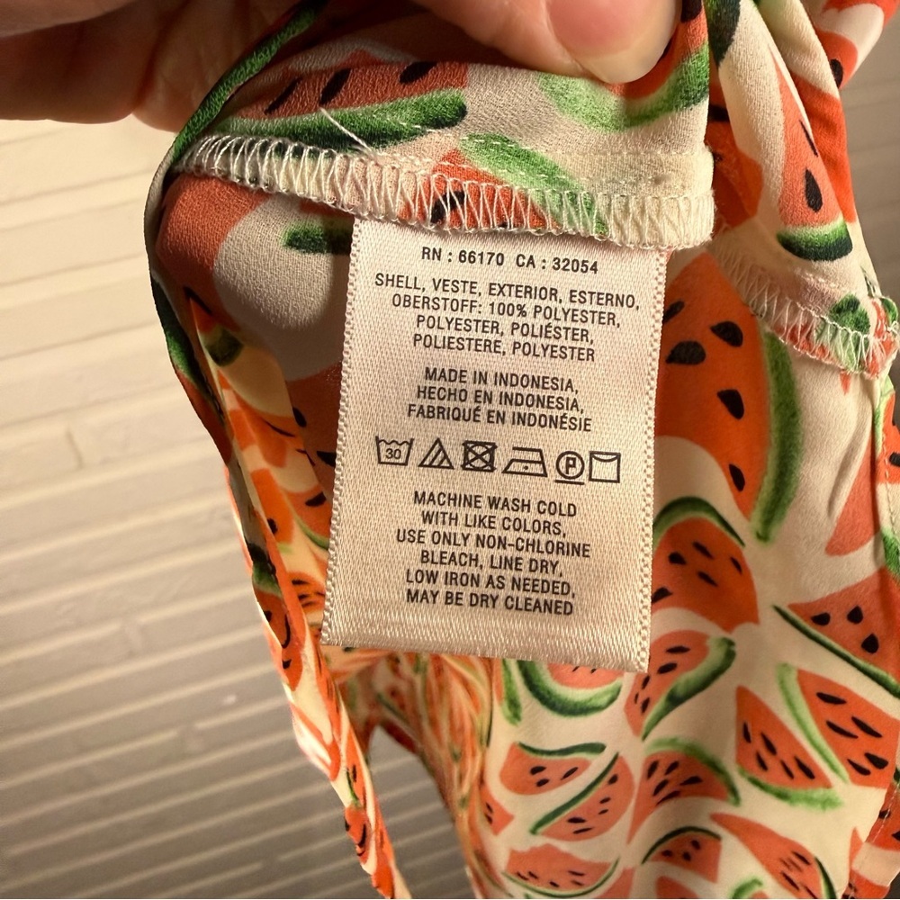 Maeve Anthropologie Picnic Day Watermelon Print Blouse, Women’s Size 4 - Picture 7 of 8
